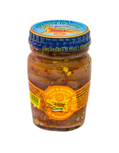 Filetti di acciughe al peperoncino 78 gr Pesce Azzurro