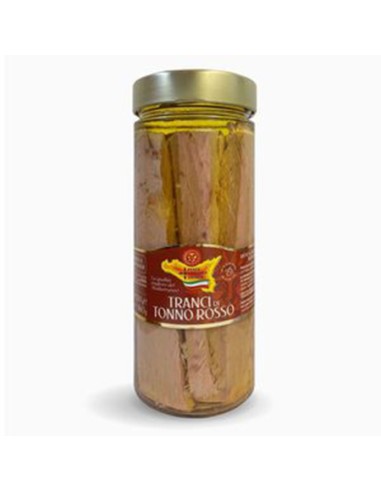 Red tuna steaks in olive oil, 550 g jar Pesce Azzurro