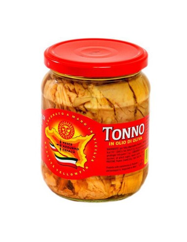 Tuna pieces in olive oil, 540 g jar Pesce Azzurro