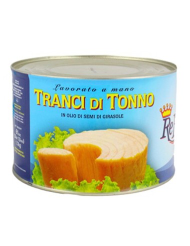 Tuna steaks in seed oil can (1st choice) 1.7 kg Pesce Azzurro