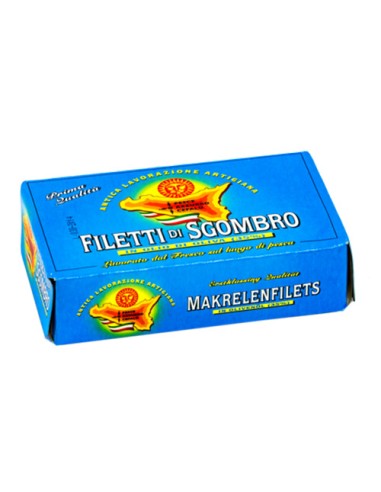 Mackerel in seed oil can in case 125 g Pesce Azzurro