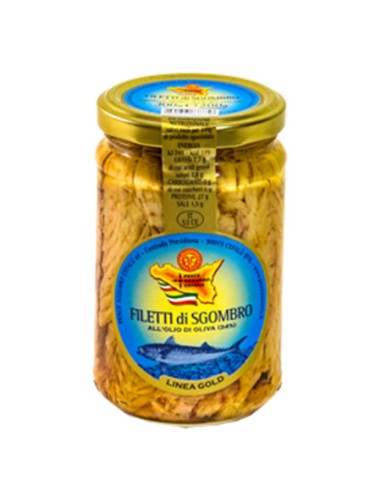 Mackerel in olive oil 250g jar Pesce Azzurro