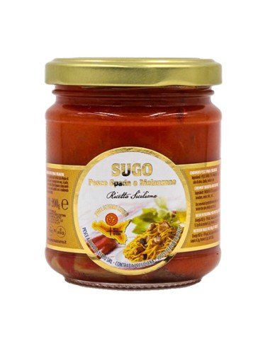 Ready-made swordfish and aubergine sauce, 200g jar Pesce Azzurro