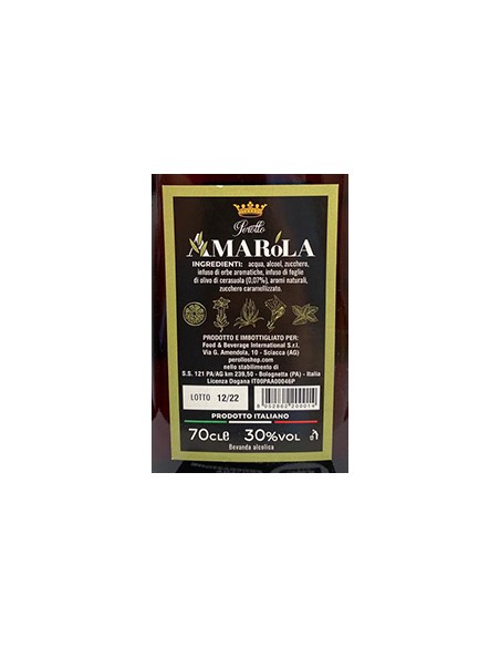 Amarola amère aux feuilles de Cerasuola bio 70 cl Perollo