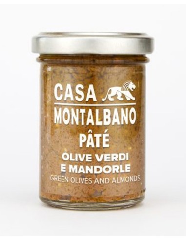 Green Olive and Almond Paté 90 gr Casa Montalbano