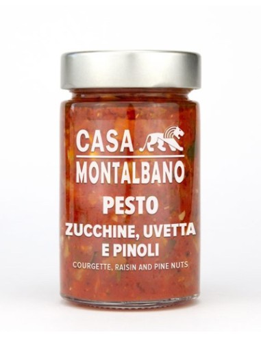 Courgette, Raisin and Pine Nut Pesto 200g Casa Montalbano