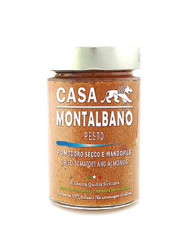 Pesto de tomates séchées et d'amandes 200 gr Casa Montalbano