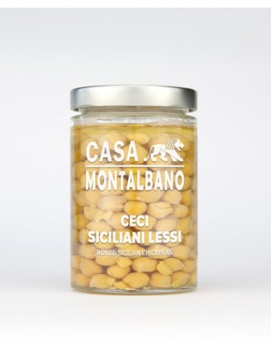 Boiled Sicilian Chickpeas 300 gr Casa Montalbano