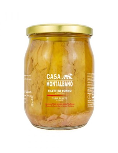 Tuna fillets in olive oil 540 gr Casa Montalbano