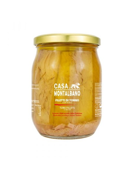 Tuna fillets in olive oil 540 gr Casa Montalbano