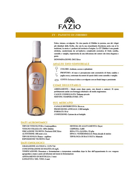 Passito ZY 50 cl Fazio