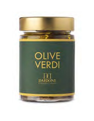 Aceitunas verdes en aceite de oliva 300 gr Daidone