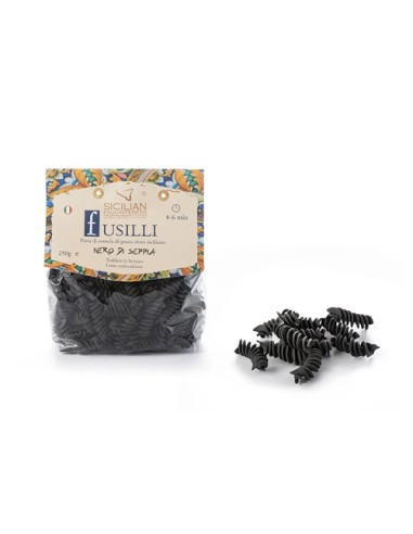 Fusilli with squid ink 250 gr Daidone