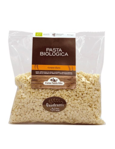 Quadrucci Organic durum wheat semolina pasta 500 gr Forno Santa