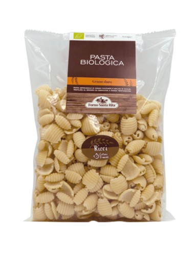 Ricci Pasta di Semola di Grano Duro Bio 500 gr Forno Santa Rita