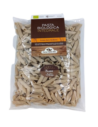 Penne Organic wholemeal durum wheat semolina pasta 500 gr Forno