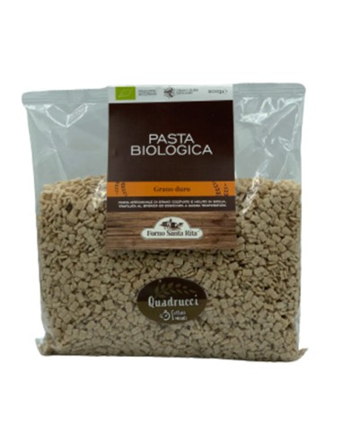 Quadrucci Organic wholemeal durum wheat semolina pasta 500 gr