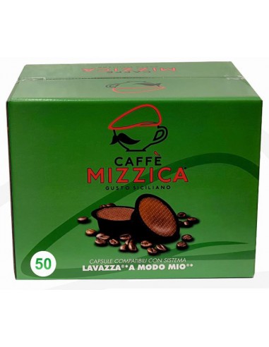 Capsules compatibles A modo mio 7,5 g paquet de 50 Caffé Mizzica