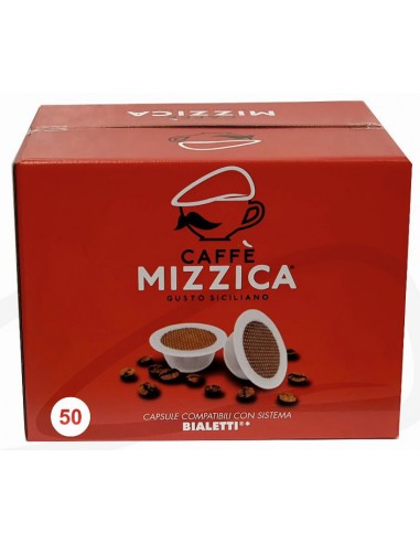 Bialetti compatible capsules, pack of 6.5 g, pack of 50 Caffè