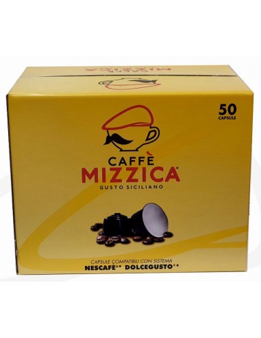 Capsules compatibles Dolce Gusto 8 g paquet de 50 Caffé Mizzica