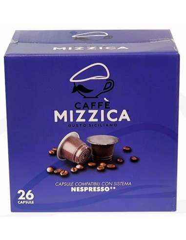 Capsules compatibles Nespresso 5,5 g paquet de 26 Caffé Mizzica