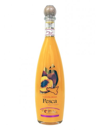 Licor de crema de melocotón 50 cl Coral Sorsi di Sicilia