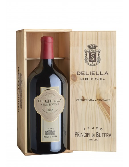 Deliella ZONIN Nero D'Avola Sicilia DOC 1,5 lt Boîte en bois