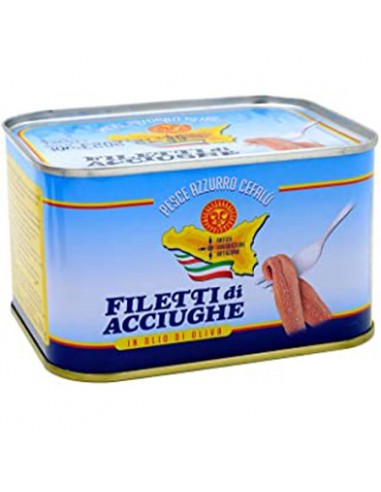 Filets d'anchois à l'huile d'olive 720 gr Pesce Azzurro