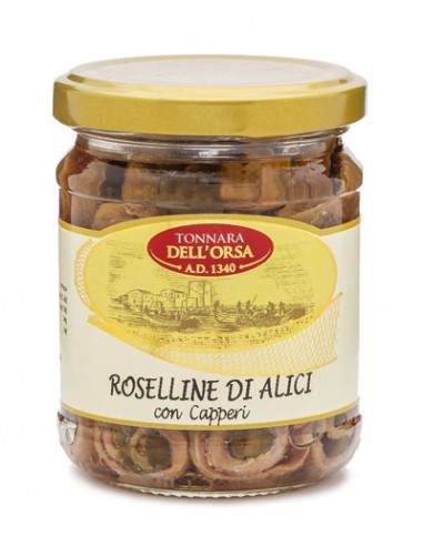 Anchovy roses with rock capers F.lli Mattina & C.