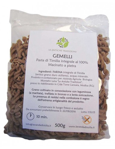 Gemelli di Timilia Integrale 500 gr Le Antiche Tradizioni