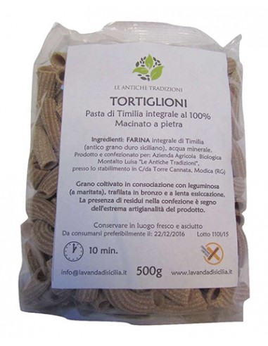 Vollkorn Timilia Tortiglioni 500 gr Le Antiche Tradizioni