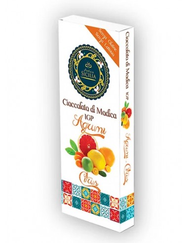 Modica PGI chocolate with citrus fruits 100 gr Antica Sicilia