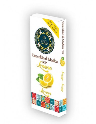 Chocolat Modica IGP au citron 100 gr Antica Sicilia