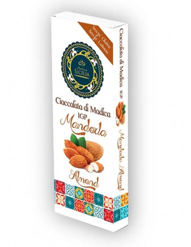 Chocolat Modica IGP aux amandes siciliennes 100 gr Antica