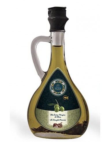 aceite EVO con setas porcini botella con asa 10 cl Antica