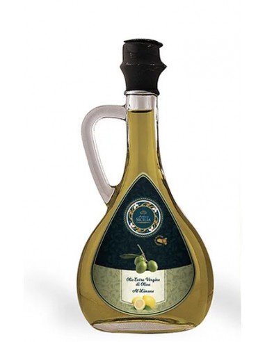 aceite EVO con limón botella con asa 10 cl Antica Sicilia