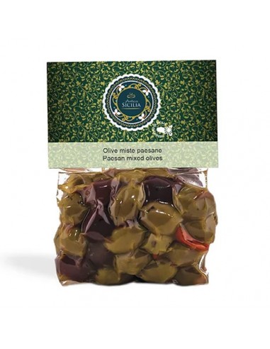 Mixed village olives 350 gr Antica Sicilia