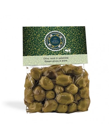 Green country olives 350 gr Antica Sicilia