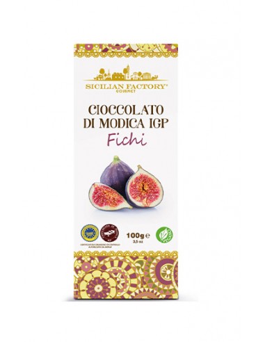 Modica Chocolat IGP Figues 100 gr Usine Sicilienne