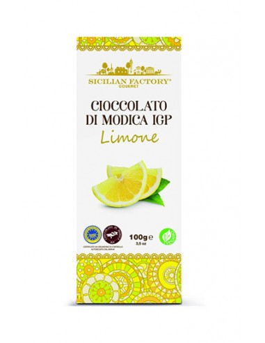 Modica Chocolat IGP Citron 100 gr Usine Sicilienne