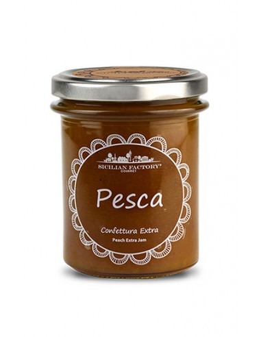 Extra Peach Jam 240 gr Sicilian Factory