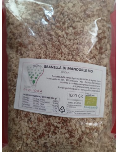 Almendra siciliana ecológica en grano 1 kg Giulidra