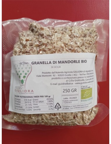 Granella di mandorle Bio di Sicilia 250 gr Giulidra