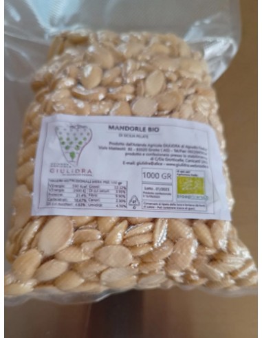 Organic Sicilian peeled almonds 1 kg Giulidra