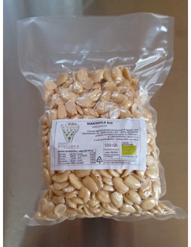 Organic Sicilian peeled almonds 500 gr Giulidra