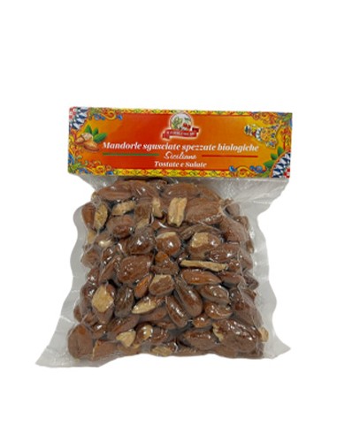 Organic toasted and salted shelled almonds 200 gr Mandorlandia