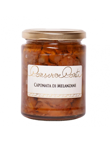 Caponata siciliana di melanzane in olio di oliva extravergine