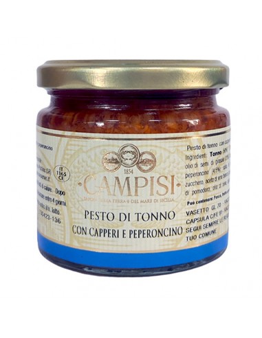 Tuna Pesto with Capers and Chilli 210 gr Campisi