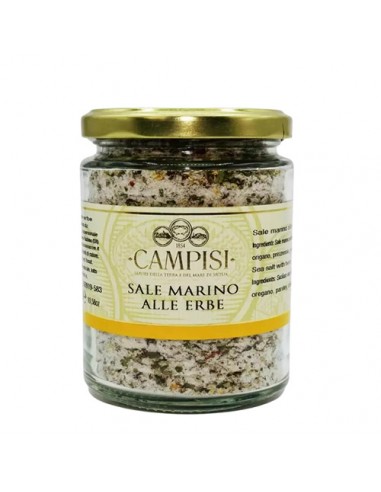 Herbal Sea Salt Jar 300 gr Campisi