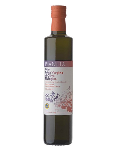 Organic Nocellara Extra Virgin Olive Oil 25 cl with Planeta case